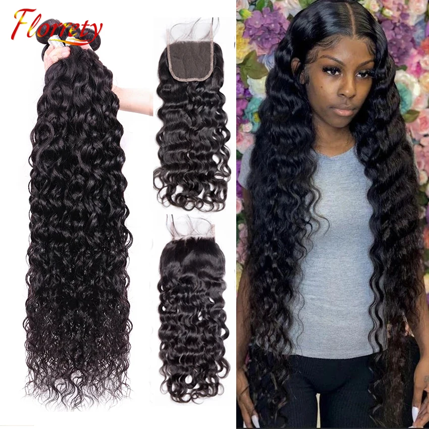 Water Wave Bundles With Closures Malaysian Bundles Human Hair Water Wave With 4x4 Lace Closure 30 inches Hair Extensions
Water Wave Bundles With Closures Malaysian Bundles Human Hair Water Wave With 4x4 Lace Closure 30 inches Hair Extensions