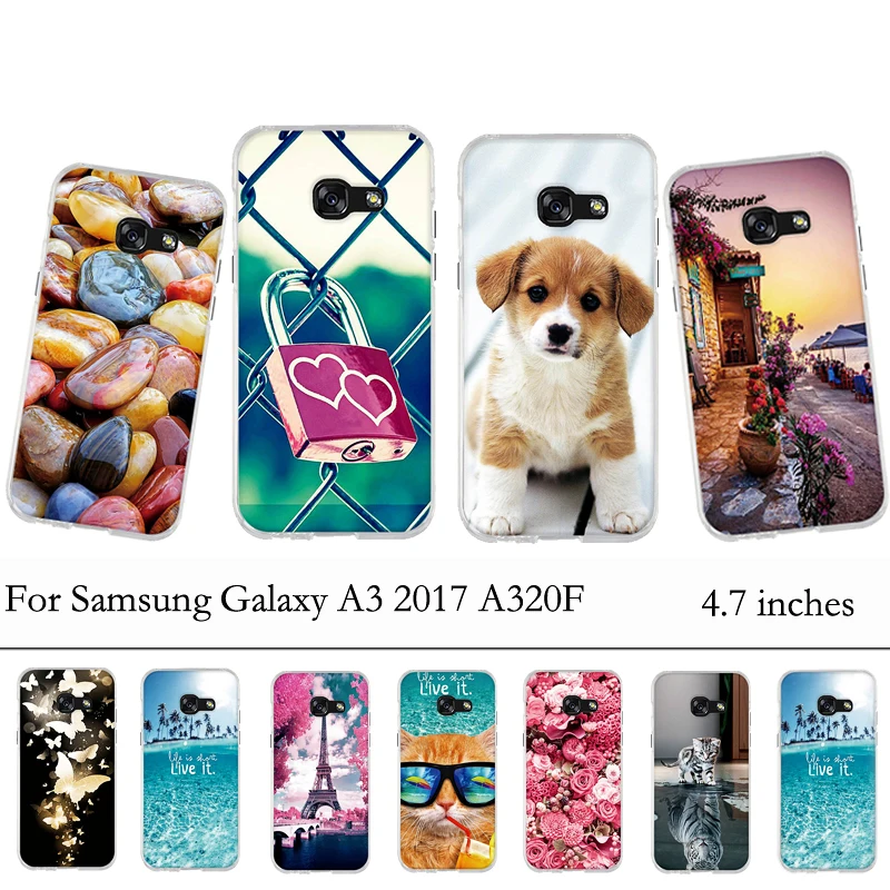 Чехол Fundas для samsung Galaxy A3 2017 A320F Мягкая силиконовая задняя крышка из ТПУ SM-A3 (7) чехол