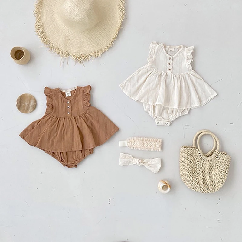 MILANCEL 2021 Summer Baby Suit Sleeveless Tees and Bloomer 2Pcs Korean Girls Sets
MILANCEL 2021 Summer Baby Suit Sleeveless Tees and Bloomer 2Pcs Korean Girls Sets