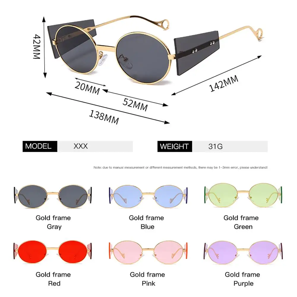 YAMEIZE 2021 Steampunk Sunglasses Men Women Brand Designer Metal Frame Retro Round Steam Punk Sun Glasses Lunettes De Soleil UV
YAMEIZE 2021 Steampunk Sunglasses Men Women Brand Designer Metal Frame Retro Round Steam Punk Sun Glasses Lunettes De Soleil UV