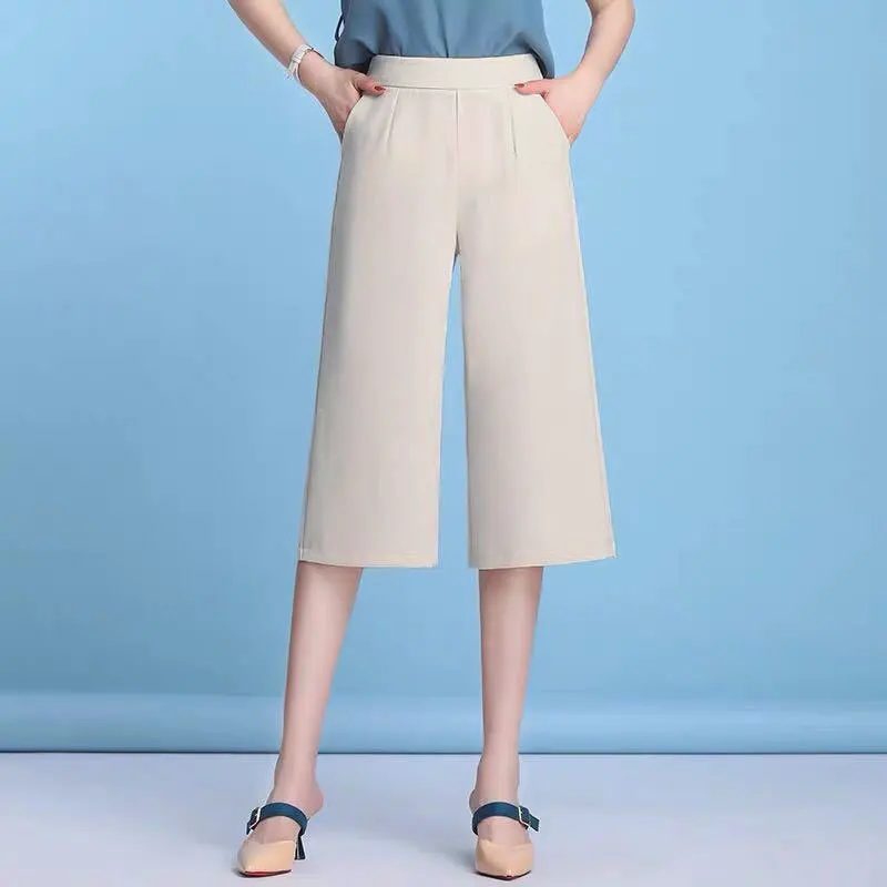 2021 New Summer Women Elastic High Waist Wide Leg Solid Calf-Length Pants Fashion Korean Slim Casual Loose Straight Trousers Z52
2021 New Summer Women Elastic High Waist Wide Leg Solid Calf-Length Pants Fashion Korean Slim Casual Loose Straight Trousers Z52