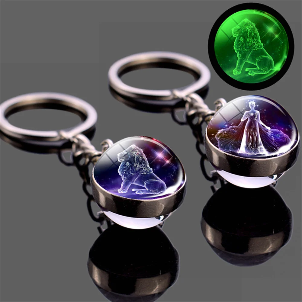 12 Constellation Luminous Keychain Glass Ball Pendant Zodiac Keychain Glow In The Dark Key Chain Holder Men Women Birthday Gift
12 Constellation Luminous Keychain Glass Ball Pendant Zodiac Keychain Glow In The Dark Key Chain Holder Men Women Birthday Gift