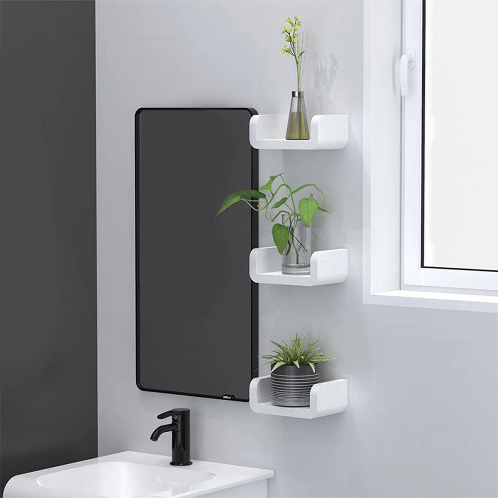 3 Sizes Adhesive Floating U Shelves White Non-Drilling Oranizer Holder Multi-Purpose Strong Hooks Wall Mounted Mop Accessories
3 Sizes Adhesive Floating U Shelves White Non-Drilling Oranizer Holder Multi-Purpose Strong Hooks Wall Mounted Mop Accessories