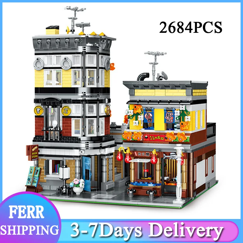 MOYU MY82002 MOC креативный город Вид на улице 2684 шт. японский Ресторан Суши бар магазин строительные блоки
MOYU MY82002 MOC креативный город Вид на улице 2684 шт. японский Ресторан Суши бар магазин строительные блоки