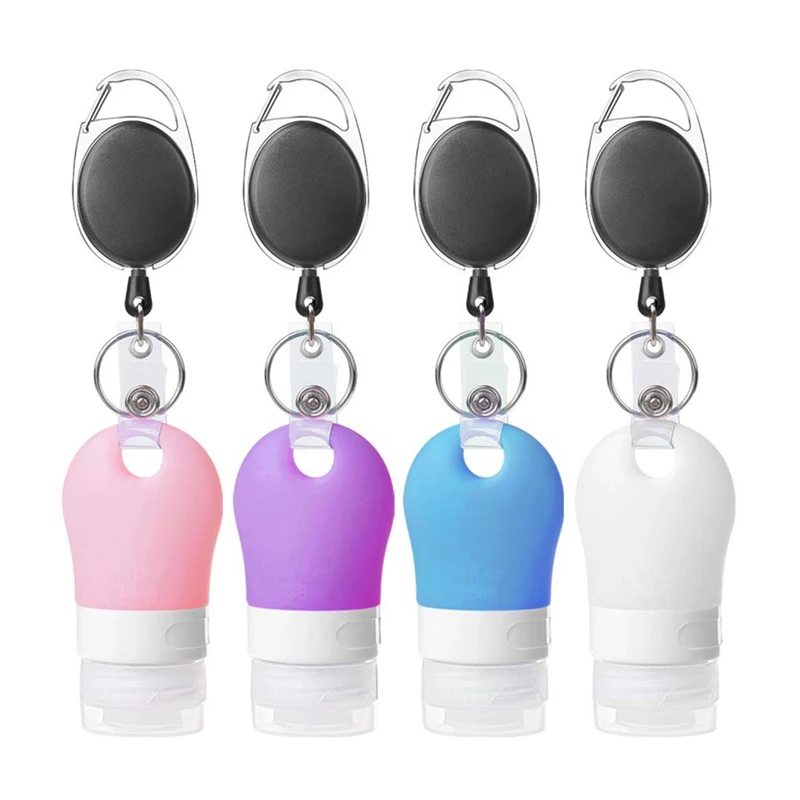 4Pcs 38Ml Portable Mini Silicone Bottle Refillable Bottle Set Shampoo Container with Retractable Keychain Carrier
4Pcs 38Ml Portable Mini Silicone Bottle Refillable Bottle Set Shampoo Container with Retractable Keychain Carrier
