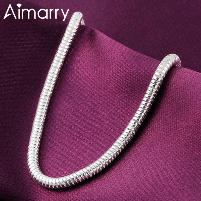 Aimarry 925 Sterling Silver Fashion Jewelry 3mm Snake Bone Chain Bracelet For Women Men Charm Party Birthday Wedding Gifts
Aimarry 925 Sterling Silver Fashion Jewelry 3mm Snake Bone Chain Bracelet For Women Men Charm Party Birthday Wedding Gifts
