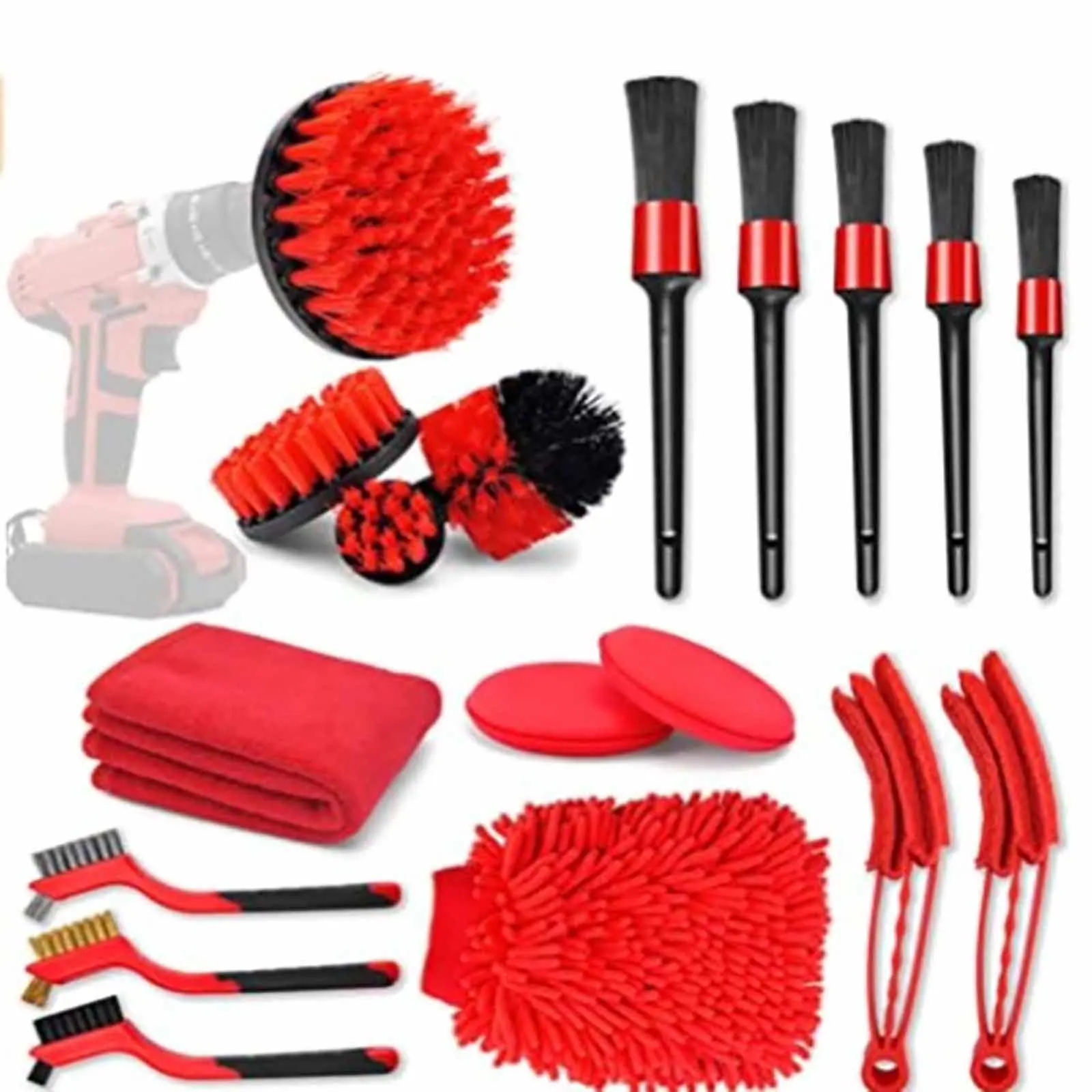18pcs/set Car Cleaning Kit Accessories with Brushes Towel Sponge Car Interior Exterior Home Cleaning Tools
18pcs/set Car Cleaning Kit Accessories with Brushes Towel Sponge Car Interior Exterior Home Cleaning Tools