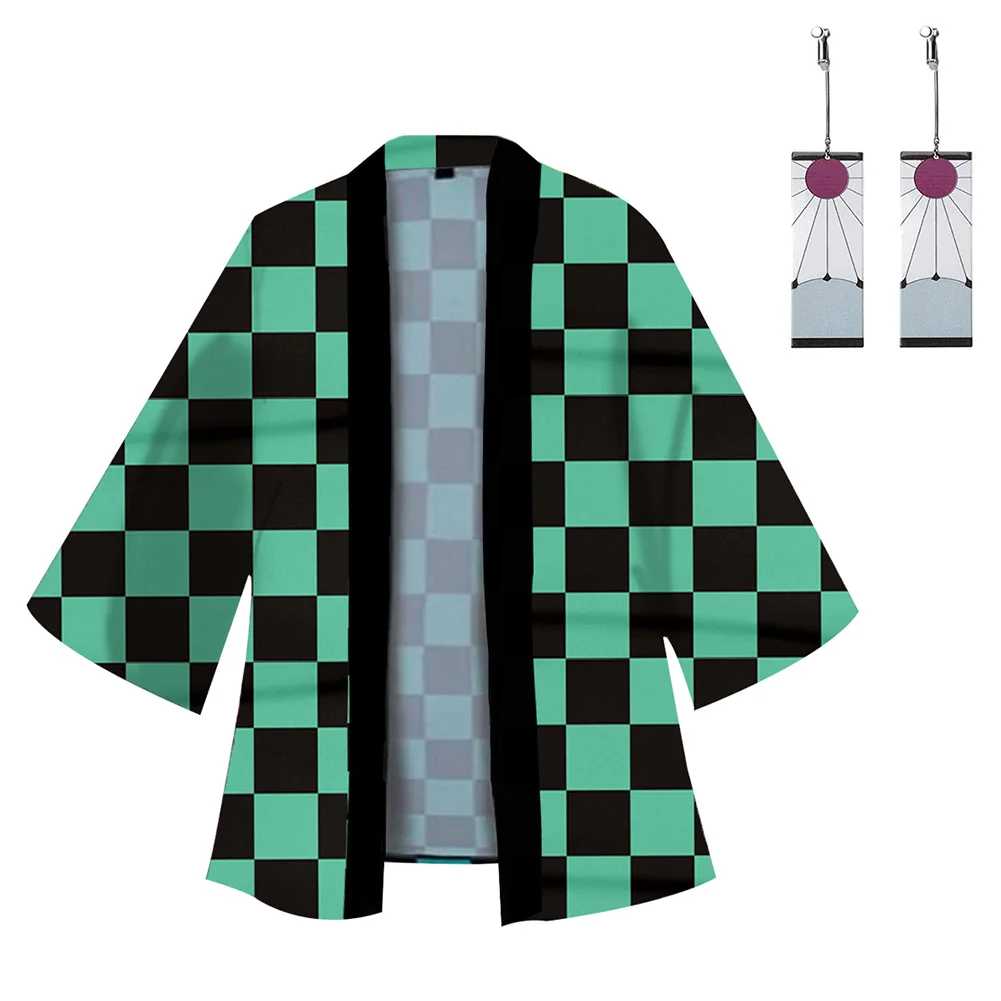 Anime Demon Slayer Kimono Cardigan Robe Kamado Tanjirou Agatsuma Zenitsu Cospaly Costume Casual Coat with Earrings
Anime Demon Slayer Kimono Cardigan Robe Kamado Tanjirou Agatsuma Zenitsu Cospaly Costume Casual Coat with Earrings