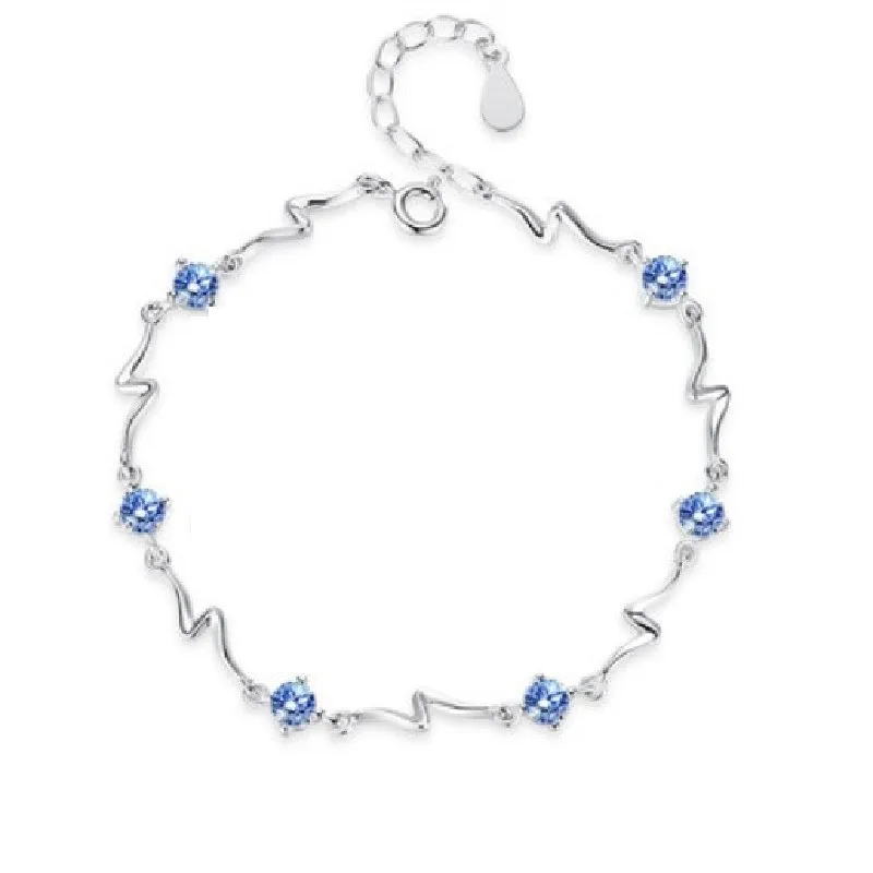 Genuine 925 Sterling Silver Natural Sapphire Gemstone 16+3 Cm Bracelet Women Anillos Silver 925 Jewelry Feminina Bracelets Girls
Genuine 925 Sterling Silver Natural Sapphire Gemstone 16+3 Cm Bracelet Women Anillos Silver 925 Jewelry Feminina Bracelets Girls
