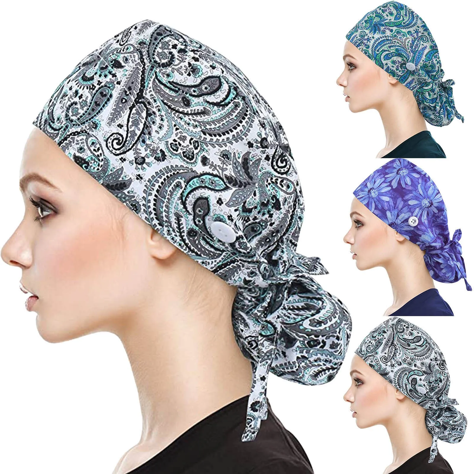 Unisex Button Bouffant Beanies Gourd Hat Beautician Adjustable Sweatband Dust Proof Work Cap Casual Print Cotton Hedging Hat
Unisex Button Bouffant Beanies Gourd Hat Beautician Adjustable Sweatband Dust Proof Work Cap Casual Print Cotton Hedging Hat