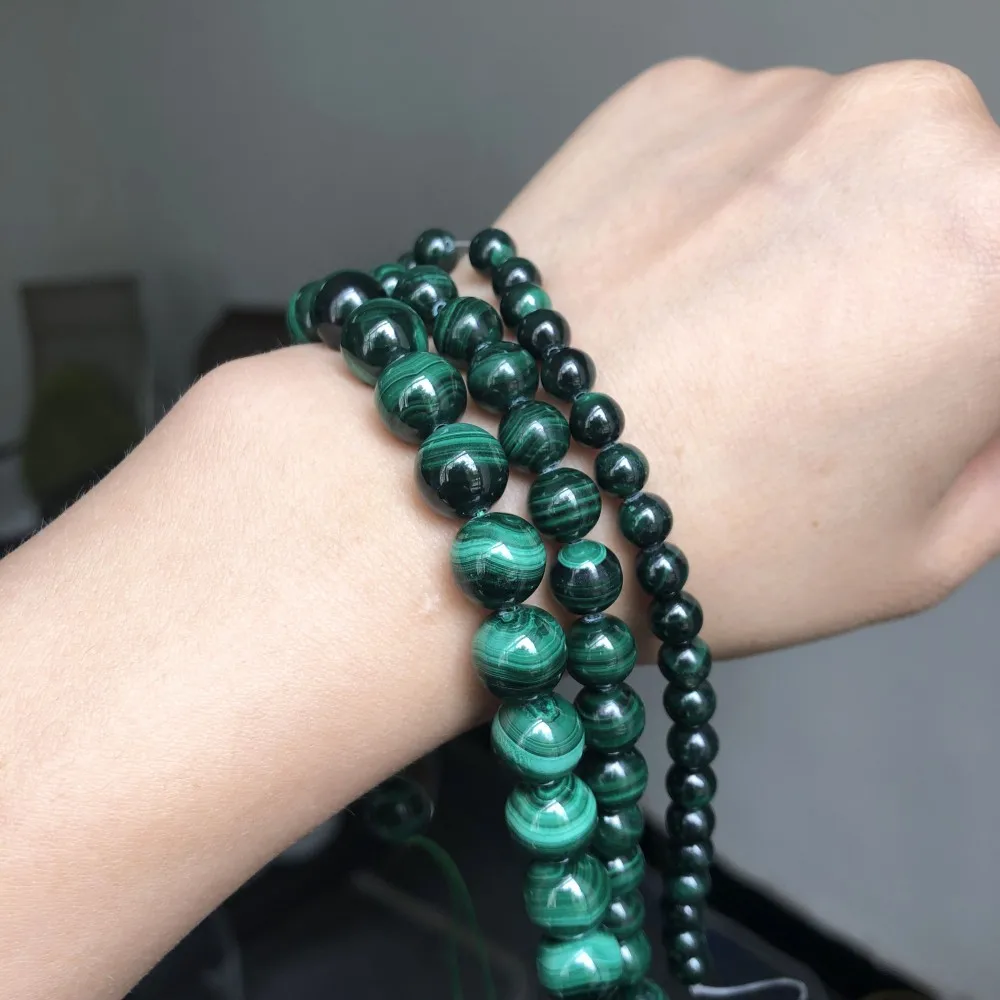 6 8 10 12mm Natural Genuine Stone Beads Green Malachite Loose Spacer Beads For Jewelry Making DIY Bracelet Accessories 7.5''
6 8 10 12mm Natural Genuine Stone Beads Green Malachite Loose Spacer Beads For Jewelry Making DIY Bracelet Accessories 7.5''
