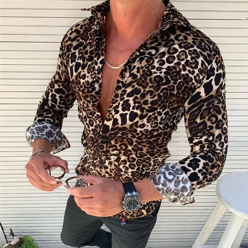 Hot Sale Men's Long Sleeve Shirt Autumn Spring Casual Cool Slim Fit Casual Lapel Shirts Tops Male Leopard Plus Size Blouse M-3XL
Hot Sale Men's Long Sleeve Shirt Autumn Spring Casual Cool Slim Fit Casual Lapel Shirts Tops Male Leopard Plus Size Blouse M-3XL