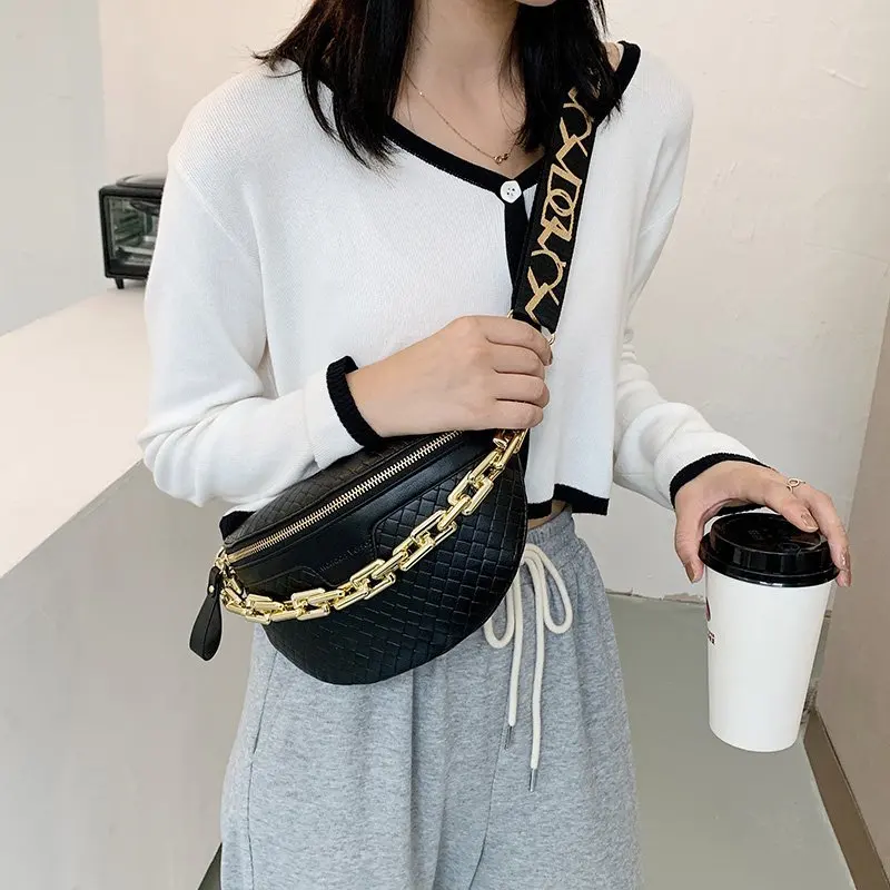 Thick Chain Design Pu Leather Small Waist Belt Bag for Women 2021 Shoulder Crossbody Chest Purses and Handbags Sac
Thick Chain Design Pu Leather Small Waist Belt Bag for Women 2021 Shoulder Crossbody Chest Purses and Handbags Sac