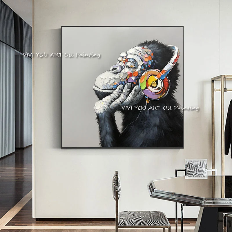The Hot Selling Animal Handmade Abstract Art Oil Painting On Canvas Modern Paintings For Living Room Decor Music Orangutan
The Hot Selling Animal Handmade Abstract Art Oil Painting On Canvas Modern Paintings For Living Room Decor Music Orangutan