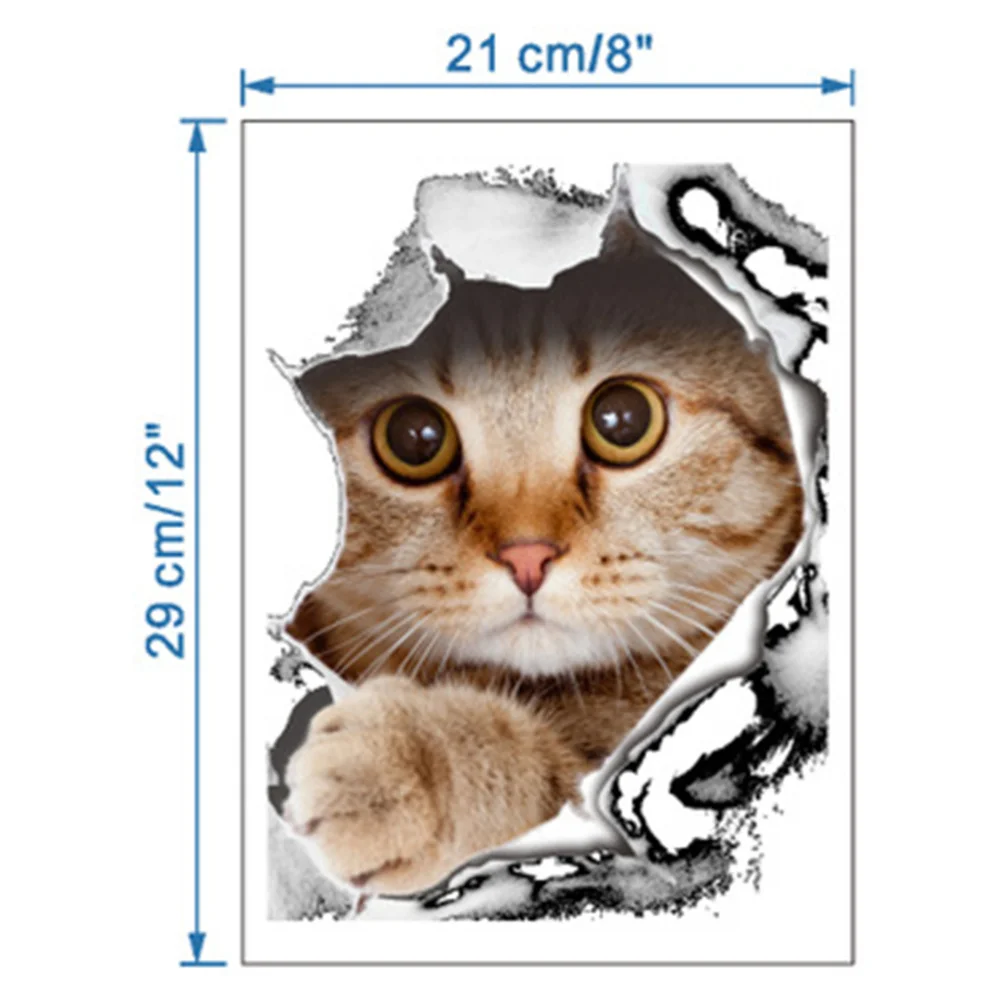 6PCS 3D Dog Cat Break the Wall Stickers Cartoon Refrigerator Stickers Kitchen Decals
6PCS 3D Dog Cat Break the Wall Stickers Cartoon Refrigerator Stickers Kitchen Decals