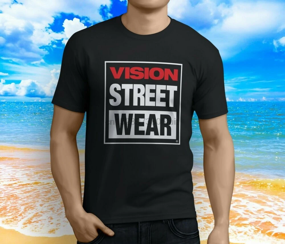 New Popular Vision Street Wear Mens Classic Big Logo Mens Black T-Shirt S-3XL 
New Popular Vision Street Wear Mens Classic Big Logo Mens Black T-Shirt S-3XL