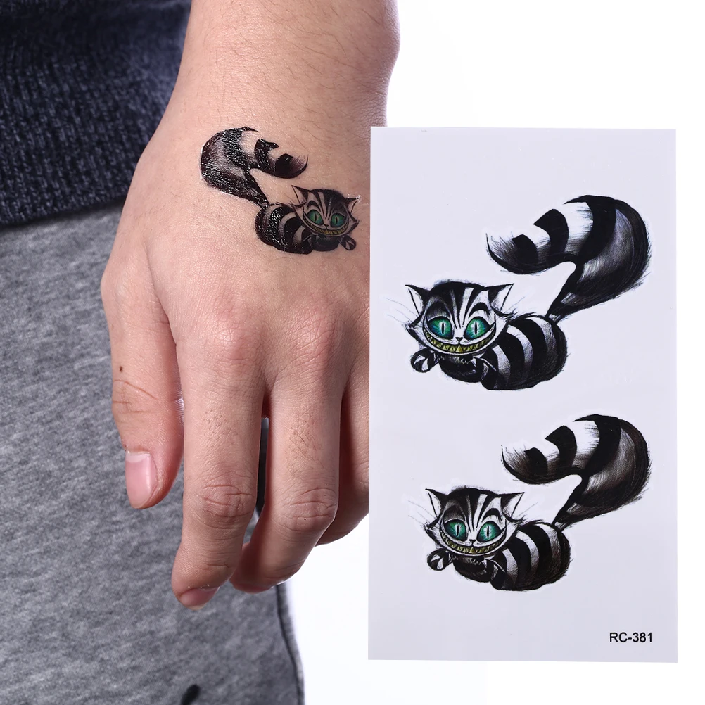 Новинка хит водонепроницаемые временные татуировки с изображением розы кошки