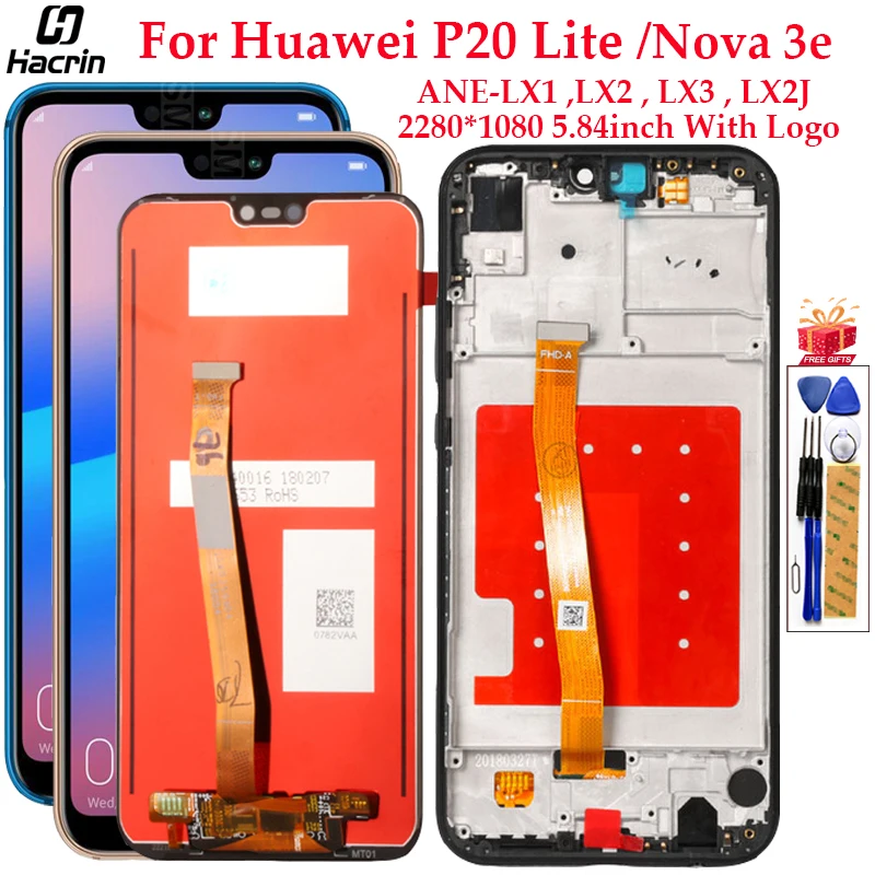 Дисплей для Huawei P20 Lite ЖК дисплей сенсорный экран дигитайзер в сборе замена экрана ANE LX1 LX2 LX3|Экраны мобильных