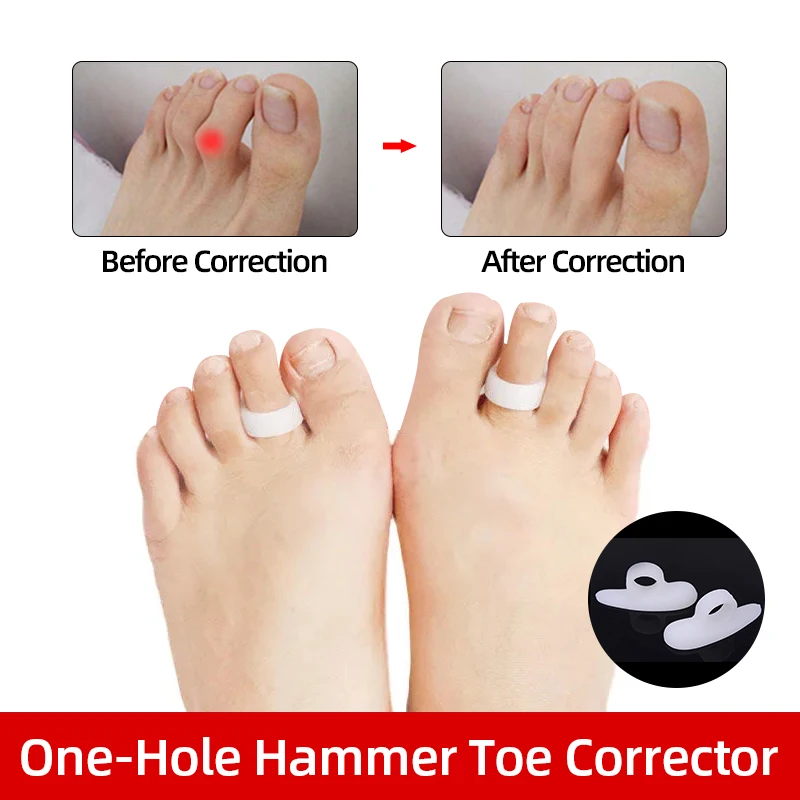 Silicone Hammer Toe Corrector Curved&Bent Toe Corrector One-Hole Toe Correction Foot Care Soft Gel 2Pcs
Silicone Hammer Toe Corrector Curved&Bent Toe Corrector One-Hole Toe Correction Foot Care Soft Gel 2Pcs