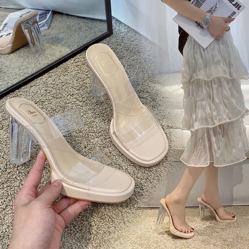 2021 summer new crystal shoes transparent high heels sandals fashion women slippes
2021 summer new crystal shoes transparent high heels sandals fashion women slippes