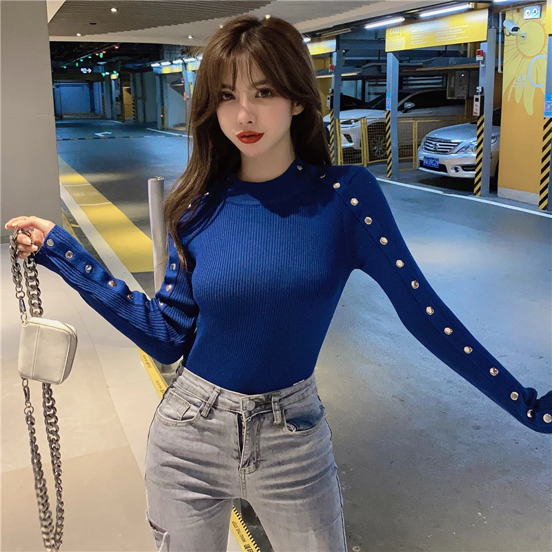 2020 Knitted Women o-neck Sweater Pullovers spring Autumn Basic Women Sweaters Pullover Slim Fit Black cheap top
2020 Knitted Women o-neck Sweater Pullovers spring Autumn Basic Women Sweaters Pullover Slim Fit Black cheap top