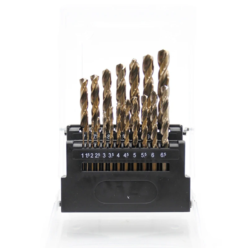 M42 HSS-Co Twist Drill Bit Set Head 8% High Cobalt Drill Bit Hardness 68-70 HRC For Stainless Steel Wood Metal Drilling
M42 HSS-Co Twist Drill Bit Set Head 8% High Cobalt Drill Bit Hardness 68-70 HRC For Stainless Steel Wood Metal Drilling