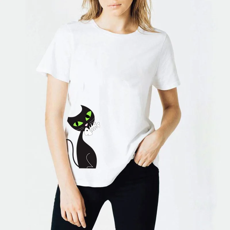 Ute Cat Women T-shirt Cat Eat The Fish Graphic Funny Tee Fashion Female Short Sleeve Cotton Soft Tops Casual Clothing Camisetas
Ute Cat Women T-shirt Cat Eat The Fish Graphic Funny Tee Fashion Female Short Sleeve Cotton Soft Tops Casual Clothing Camisetas
