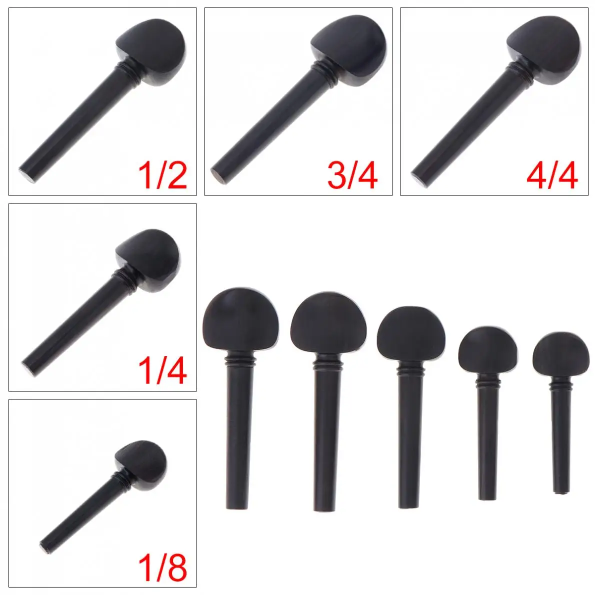 Ebony Wood Violin Tuning Peg Regular Type 1/8 & 1/4 & 1/2 &3/4 & 4/4 Size Musical Instruments Parts Accessories
Ebony Wood Violin Tuning Peg Regular Type 1/8 & 1/4 & 1/2 &3/4 & 4/4 Size Musical Instruments Parts Accessories