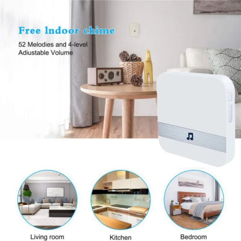 Wireless Doorbell Camera Waterproof WiFi Doorbell Security Camera With Chime Two-Way Talk Night Vision For IOS & Android Phone
Wireless Doorbell Camera Waterproof WiFi Doorbell Security Camera With Chime Two-Way Talk Night Vision For IOS & Android Phone