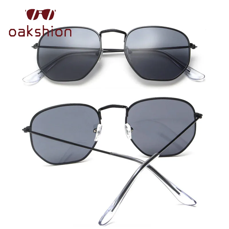 Солнцезащитные очки oakshion многоугольные зеркальные солнечные с шестигранными