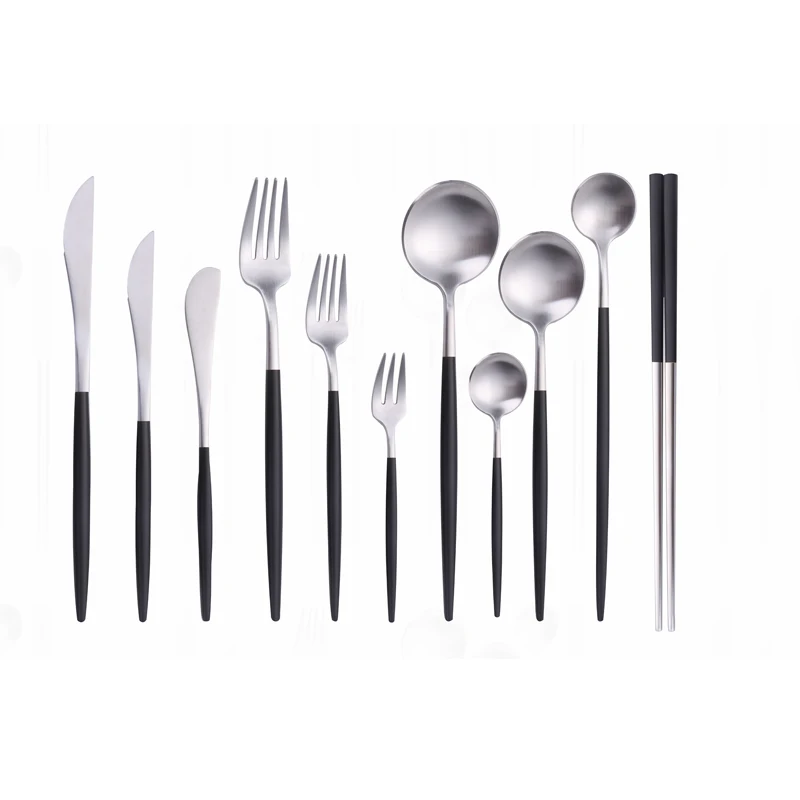 Tableware Cutlery Set Forks Knives Spoons Chopsticks Stainless Steel Cutlery Set Complete Dinnerware Set Fork Kitchen Tableware
Tableware Cutlery Set Forks Knives Spoons Chopsticks Stainless Steel Cutlery Set Complete Dinnerware Set Fork Kitchen Tableware