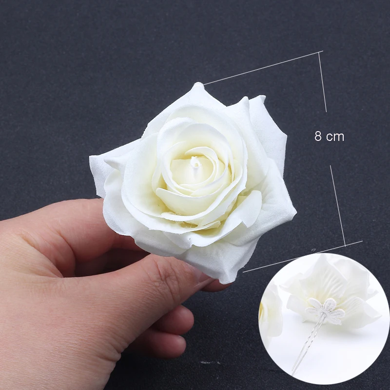 White Big Rose Flower Hairpins High Quality Wedding Headband hair clips for Women Fashion Hair Accessories
White Big Rose Flower Hairpins High Quality Wedding Headband hair clips for Women Fashion Hair Accessories