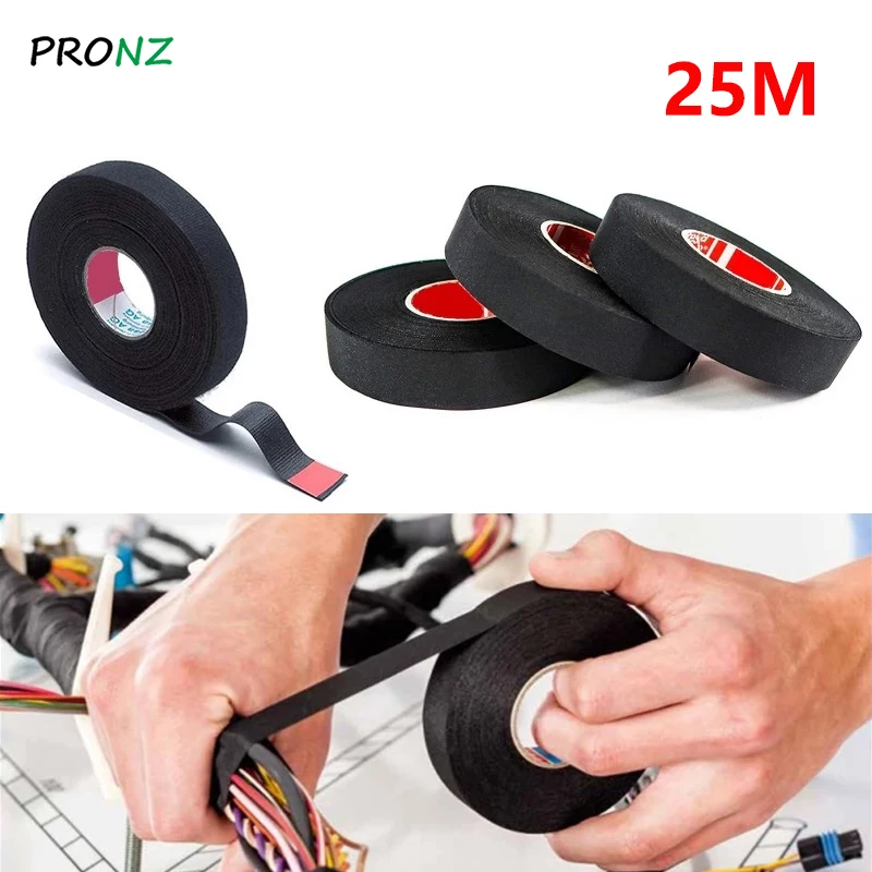 25M Heat-resistant Flame Retardant Tape Coroplast Adhesive Cloth Tape For Car Electrical Harness Wiring Loom Protection
25M Heat-resistant Flame Retardant Tape Coroplast Adhesive Cloth Tape For Car Electrical Harness Wiring Loom Protection