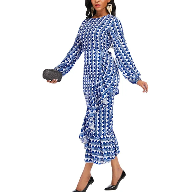 FNOCE Cross-border Foreign Trade Spring New Style Women's lantern Sleeve High Waist Irregular Ruffled Plus Size Casual Dress
FNOCE Cross-border Foreign Trade Spring New Style Women's lantern Sleeve High Waist Irregular Ruffled Plus Size Casual Dress