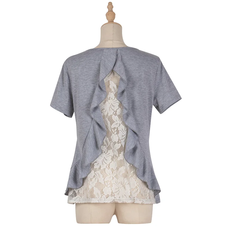 Spring Ruffles Lace T Shirt Women Casual O Neck Short Sleeve Pullover Top Female Summer T Shirt For Women 2021 New
Spring Ruffles Lace T Shirt Women Casual O Neck Short Sleeve Pullover Top Female Summer T Shirt For Women 2021 New