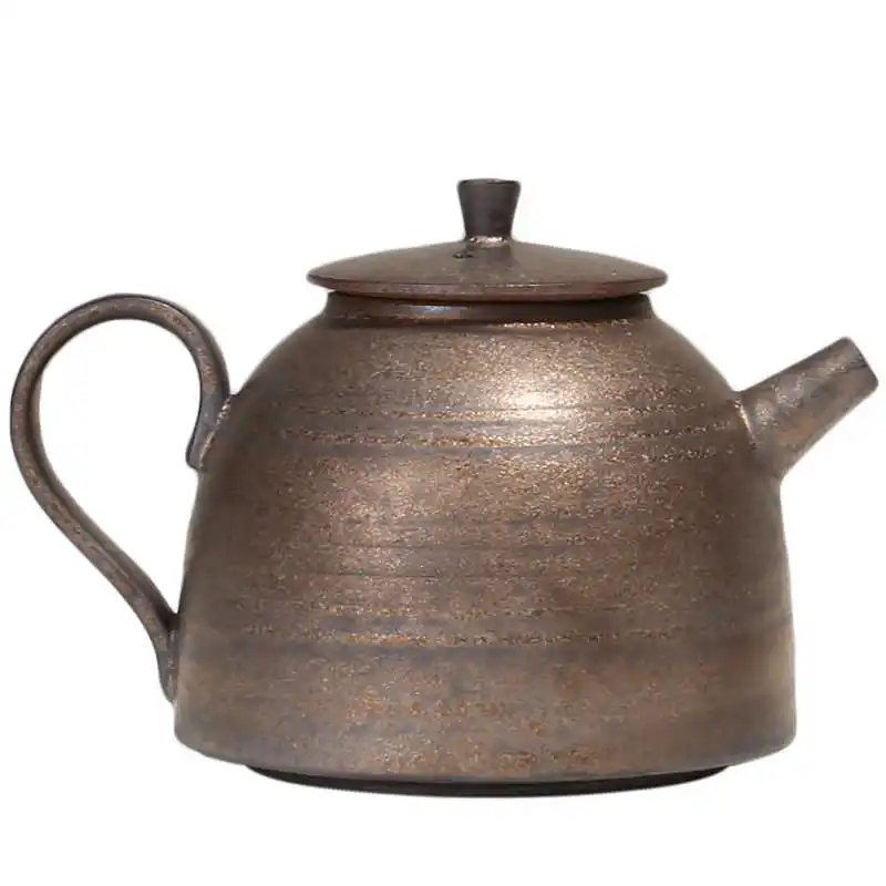 

Retro Rust Glaze Teapots Pigmented Kung Fu Tea Pot Hand Made Ceramic Drinkware High Quality Teapot Kettle Porcelain