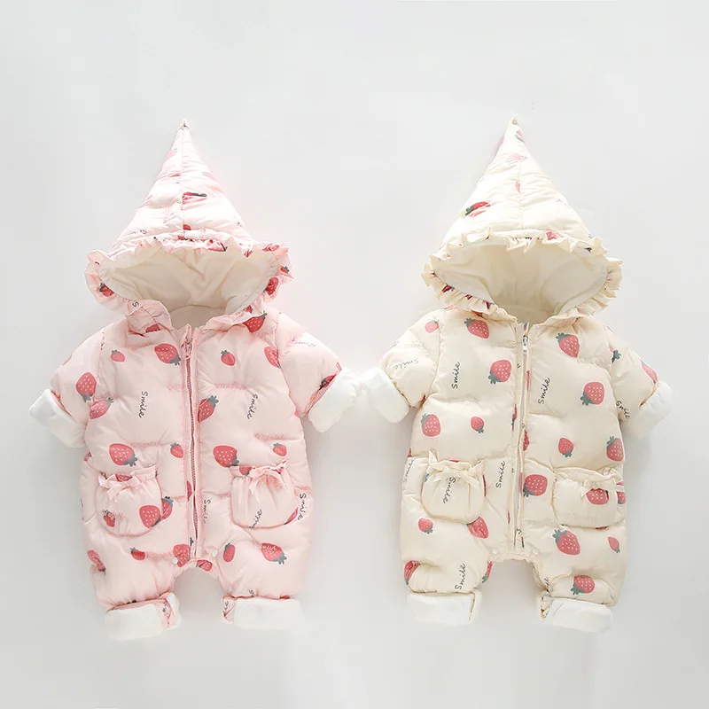 MILANCEL 2021 Winter Baby Rompers Toddler Girls Jumpsuits Thicken Fur Lining Infant Outerwear
MILANCEL 2021 Winter Baby Rompers Toddler Girls Jumpsuits Thicken Fur Lining Infant Outerwear