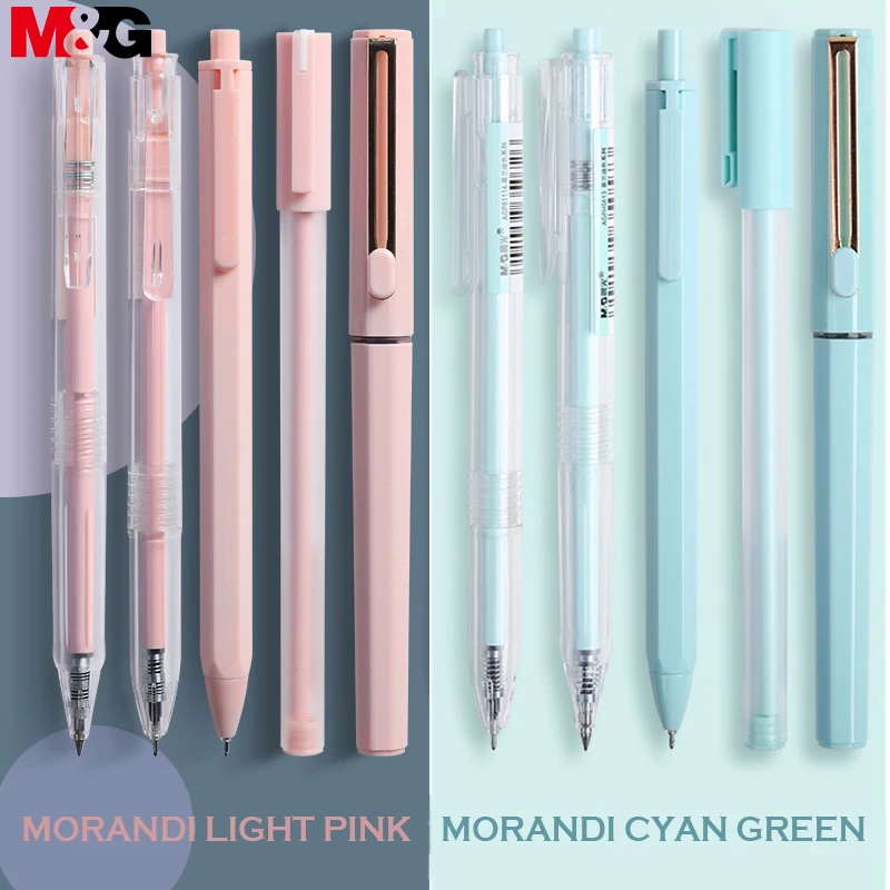 M&G Morandi Pink/Green Gel pen Set 0.5mm Rolling Pen handle Replaceable Refills Rod School Office Supplies
M&G Morandi Pink/Green Gel pen Set 0.5mm Rolling Pen handle Replaceable Refills Rod School Office Supplies