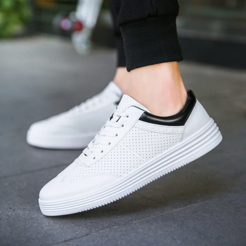 White Leather Sneakers Men Casual Leather Shoes Male Hollow Out Sport Shoes Men Flats Fashion Sneakers Man Lace Up Board Shoe
White Leather Sneakers Men Casual Leather Shoes Male Hollow Out Sport Shoes Men Flats Fashion Sneakers Man Lace Up Board Shoe