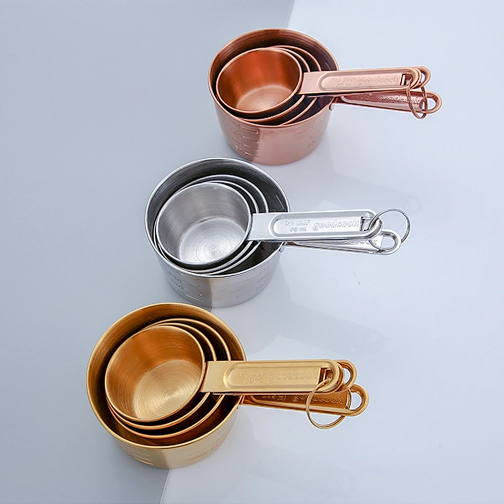 Stainless Steel Measuring Cup Kitchen Measuring Spoon Scoop For Baking Tea Coffee Kichen Accessories Measuring Tool Set
Stainless Steel Measuring Cup Kitchen Measuring Spoon Scoop For Baking Tea Coffee Kichen Accessories Measuring Tool Set