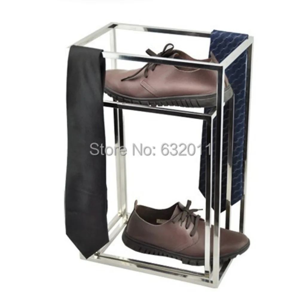 Silvery Surface Stainless Steel Box Shoes Necktie Scarves Holder Showing Stand Multi-functional Metal Merchandise Display Rack
Silvery Surface Stainless Steel Box Shoes Necktie Scarves Holder Showing Stand Multi-functional Metal Merchandise Display Rack