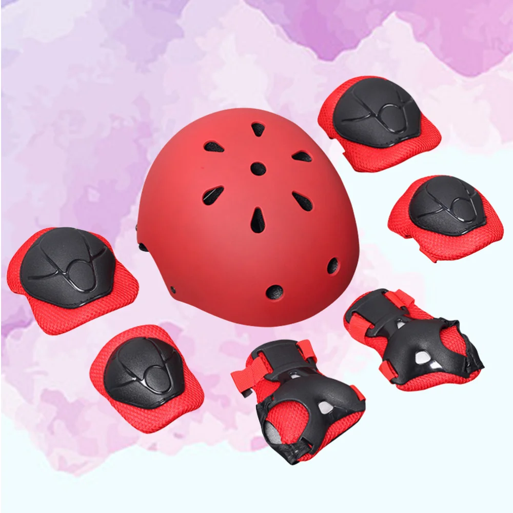 7 pcs Children Elbow Wrist Knee Pads Helmet Children Sports Safety Protective Gear Skateboard Accessories (Red)
7 pcs Children Elbow Wrist Knee Pads Helmet Children Sports Safety Protective Gear Skateboard Accessories (Red)