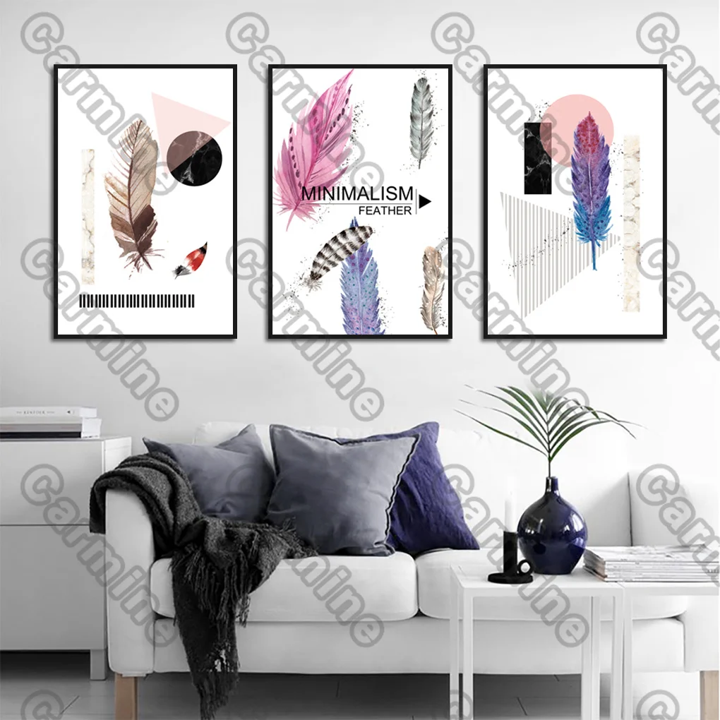 Poster Colored Feathers Stripe Canvas Painting and Prints Wall Art Pictures Decoration for Living Room 3Pcs Frameless 
Poster Colored Feathers Stripe Canvas Painting and Prints Wall Art Pictures Decoration for Living Room 3Pcs Frameless