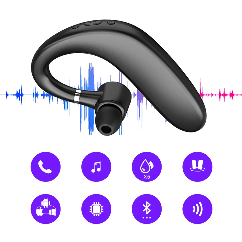 Unilateral-Hang Ear Wireless Bluetooth Headset Microphone Stereo Sports Business Bluetooth-compatible
Unilateral-Hang Ear Wireless Bluetooth Headset Microphone Stereo Sports Business Bluetooth-compatible