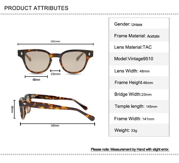 Rivets Acetate Sunglasses Vintage Women Polarized Frame HIgh Quality UV400 Outdoor Driving Fishing Sun Glasses Men Oculos
Rivets Acetate Sunglasses Vintage Women Polarized Frame HIgh Quality UV400 Outdoor Driving Fishing Sun Glasses Men Oculos