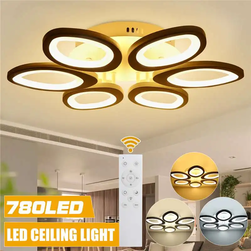 New Hot Post-Modern 100W Led Ceiling Lights White 6 Leaves 780 LED Ceiling Lamp for Living Room Bedroom Dimmable Lamp Fixture
New Hot Post-Modern 100W Led Ceiling Lights White 6 Leaves 780 LED Ceiling Lamp for Living Room Bedroom Dimmable Lamp Fixture