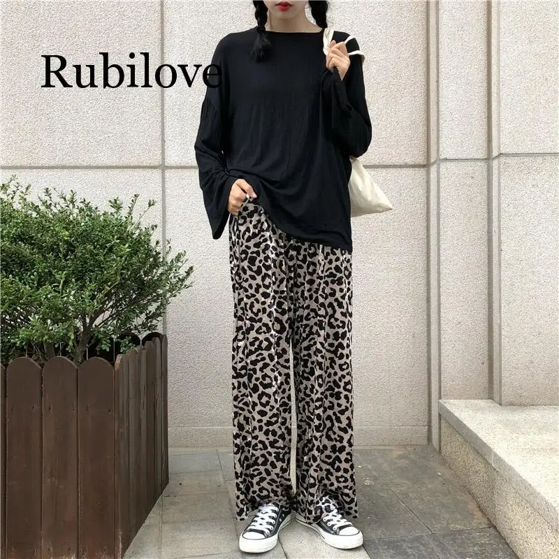 Pants Women Retro Autumn Loose Leopard High Waist Elegant Korean Womens Trousers Trendy Soft Daily Pockets Casual All-match 
Pants Women Retro Autumn Loose Leopard High Waist Elegant Korean Womens Trousers Trendy Soft Daily Pockets Casual All-match