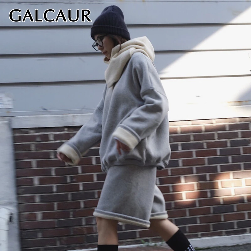 GALCAUR Oversized Two Piece Set For Women O Neck Long Sleeve Thick Top High Waist Knee Length Pants Casual Sets Female 2020 Tide
GALCAUR Oversized Two Piece Set For Women O Neck Long Sleeve Thick Top High Waist Knee Length Pants Casual Sets Female 2020 Tide