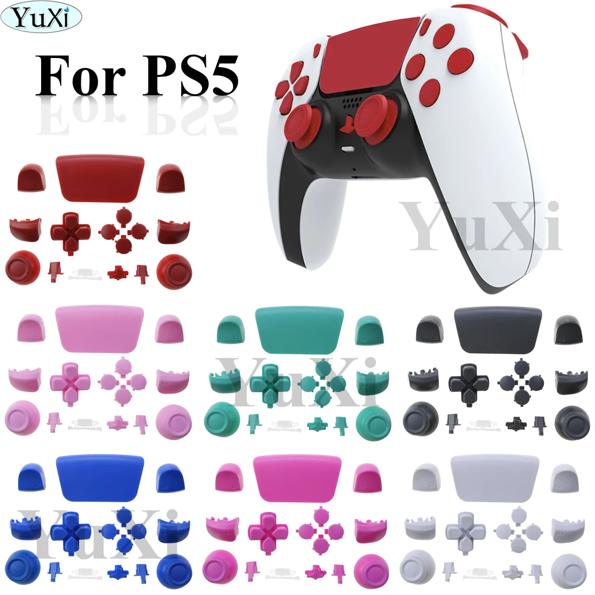 YuXi Replacement DIY Button For PS5 Controller Thumb Sticks Trigger Keys Touch Panel Repair Kits for PS5 Accessories
YuXi Replacement DIY Button For PS5 Controller Thumb Sticks Trigger Keys Touch Panel Repair Kits for PS5 Accessories