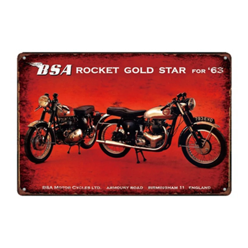 Classic Motorcycle Tin Signs Shabby Chic Retro Home Wall Music Bar Art Garage Decor Iron Poster Cuadros 3399A
Classic Motorcycle Tin Signs Shabby Chic Retro Home Wall Music Bar Art Garage Decor Iron Poster Cuadros 3399A